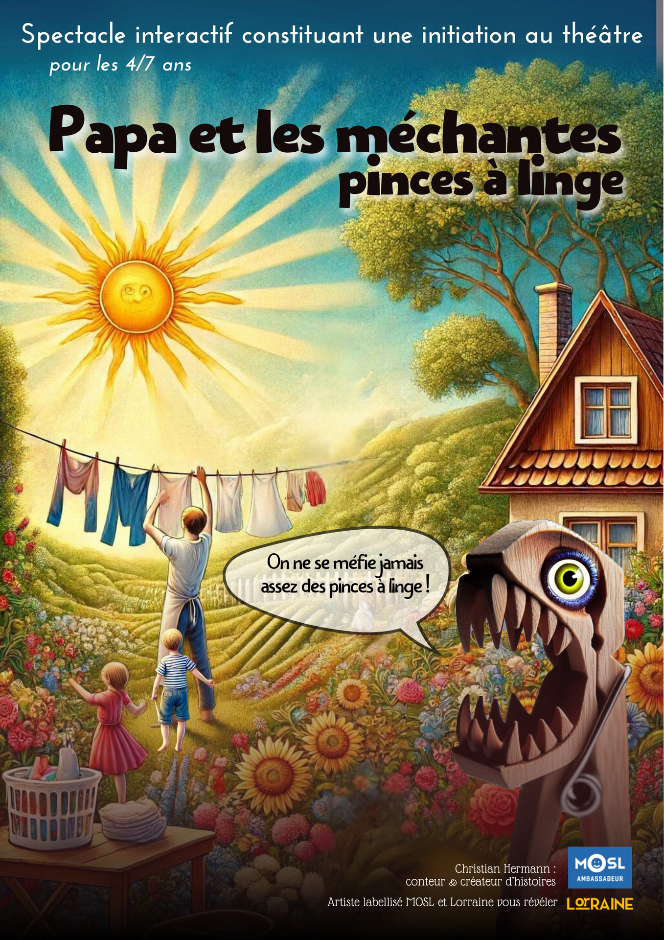 Papa et les méchantes pinces à linge