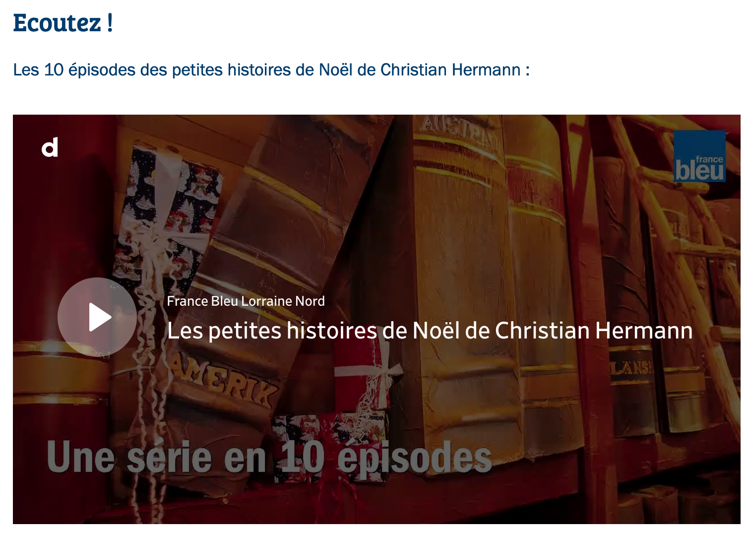 France Bleu Moselle 10 histoires a ecouter